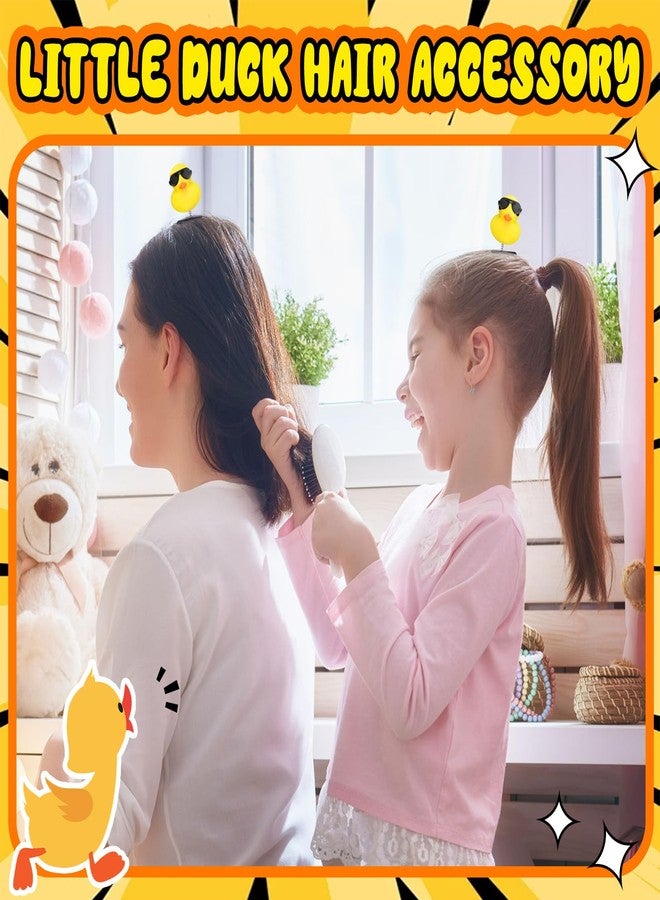 Croknit 12 Pcs Duck Hair Clips Cute Festival Rave Sprouts Yellow Duck Hairpin Kawaii Cartoon Ducky Clips Decorative Hair Accessories for Summer Holiday Party Props(Cool Style) - Image 3